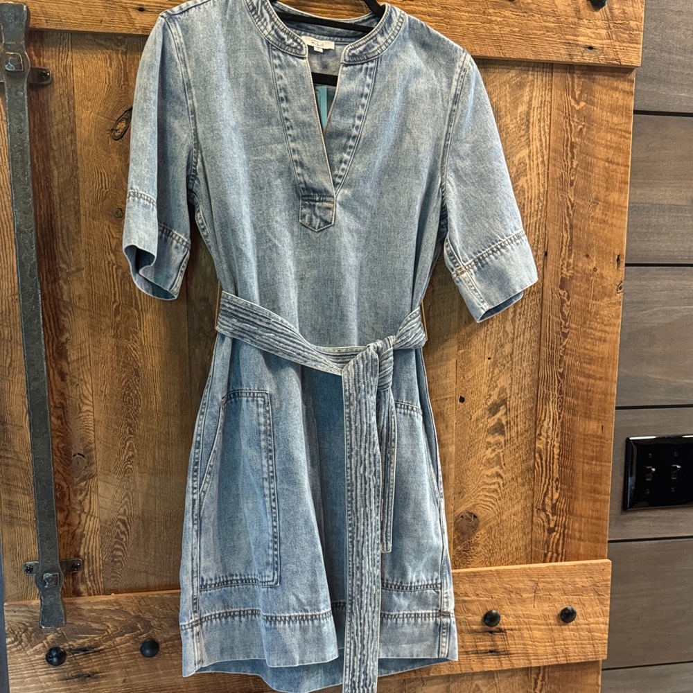 Rails Light Wash Denim Tunic Dress in Faded Blue